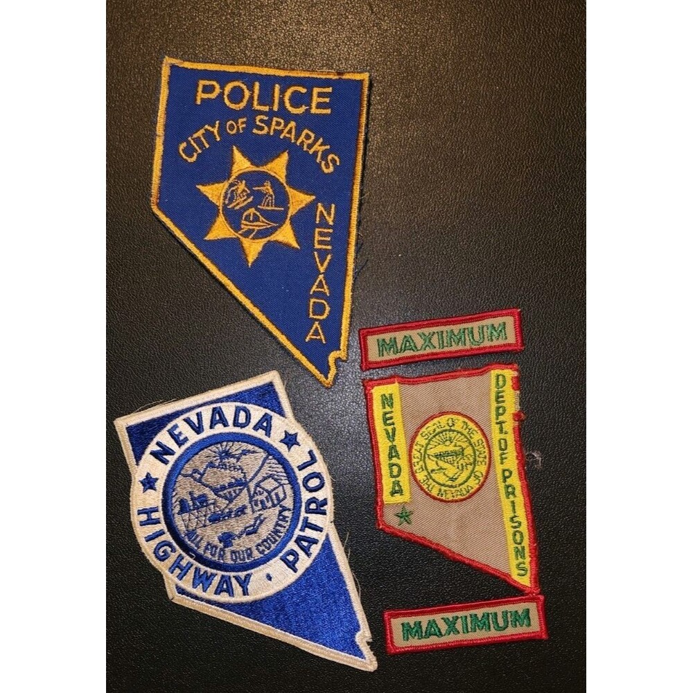 Nevada Law Enforcement Patches, Lot Of 3, Vintage, Retired